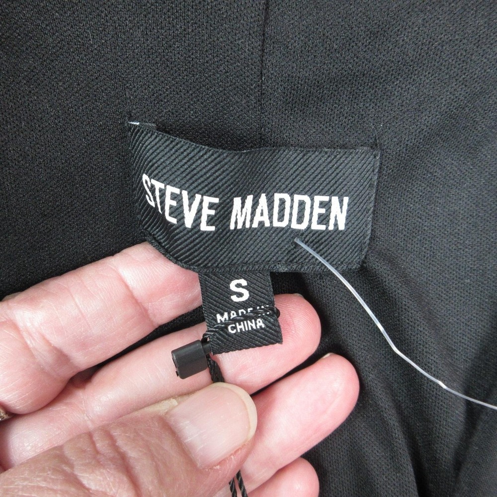 Steve Madden Blazer Womens Small Black Kalista Faux Suede Stretch Jacket NWT - Picture 9 of 16